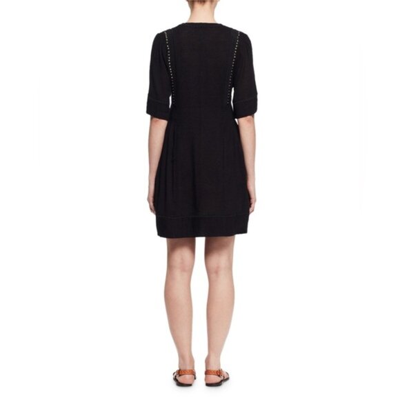 ISABEL MARANT Etoile Anabel Studded Cotton Kaftan Dress Size 38 - Picture 2 of 10